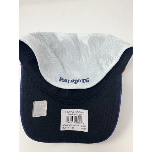 NWT - New England Patriots '47 Brand Solo Stretch Fit WAVE NFL Football Hat $35 - Picture 4 of 5